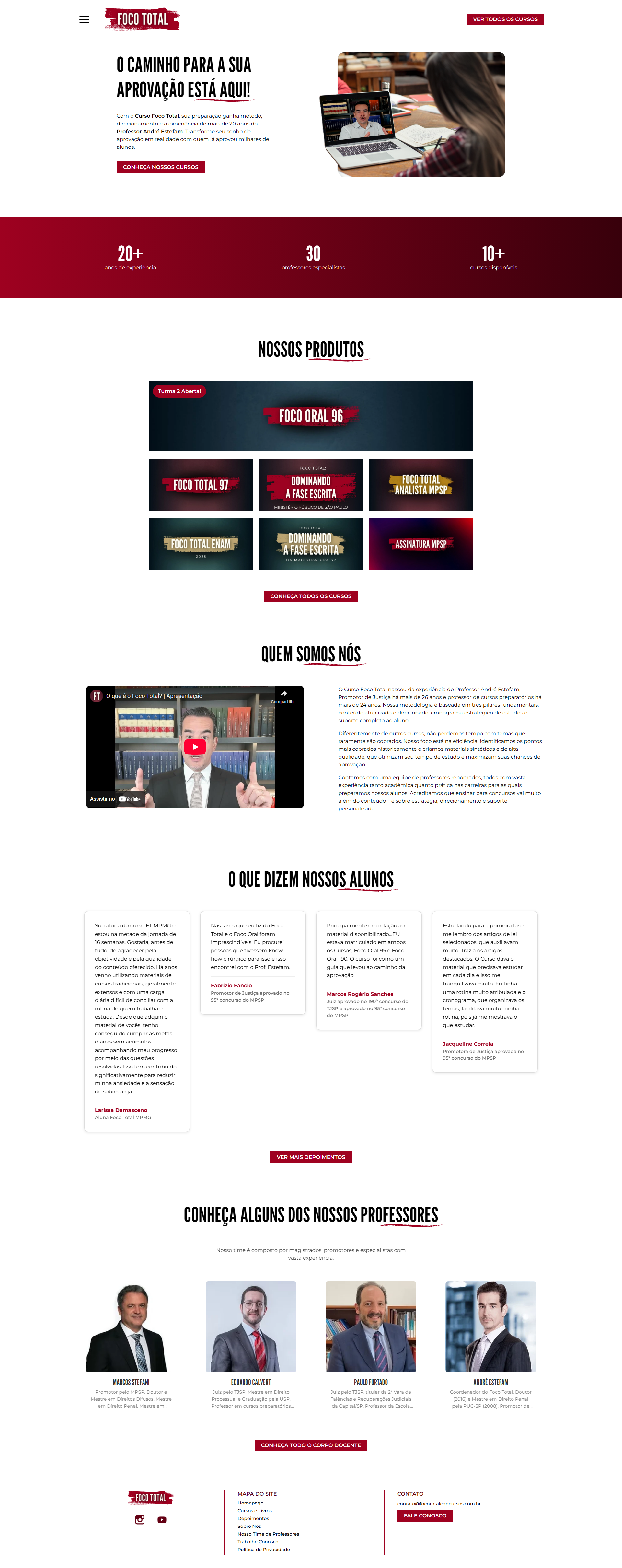 Protótipo da Homepage